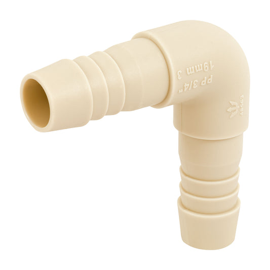 Codo 90° inserción de 3/4' de polipropileno, Foset Caja con 10, 48563