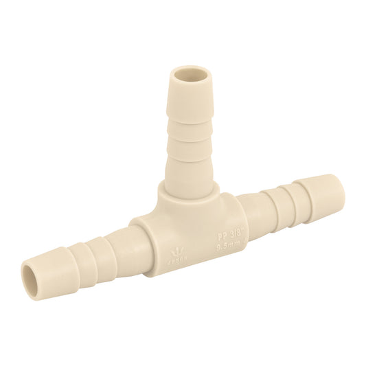 Tee inserción 3/8' de polipropileno, Foset Caja con 10, 48568
