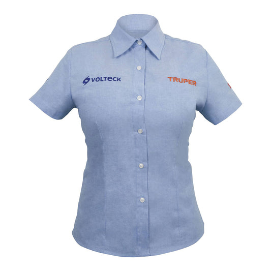Camisa manga corta para mujer, azul, EG, Truper, 61109