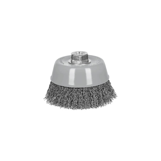 Carda copa 5' alambre ondulado grueso, Multi-rosca, Truper Caja con 4, 100870