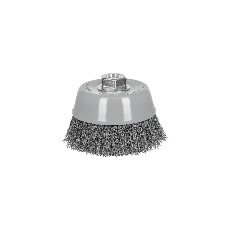 Carda copa 5' alambre ondulado grueso, Multi-rosca, Truper Caja con 4, 100870