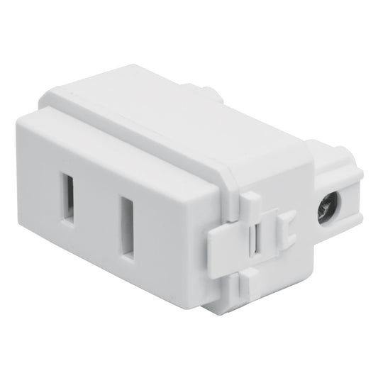 Contacto sencillo, 2polos, sin tierra, línea Italiana,blanco Caja con 12, 48135