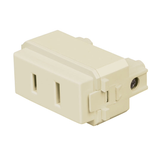 Contacto sencillo, 2 polos sin tierra, línea Italiana,marfil Caja con 12, 48111