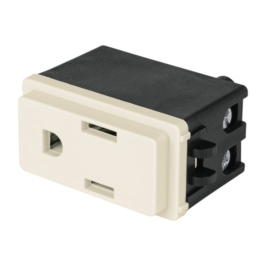 Contacto 2 polos + tierra, marfil, línea Volteck Basic Caja con 12, 27230