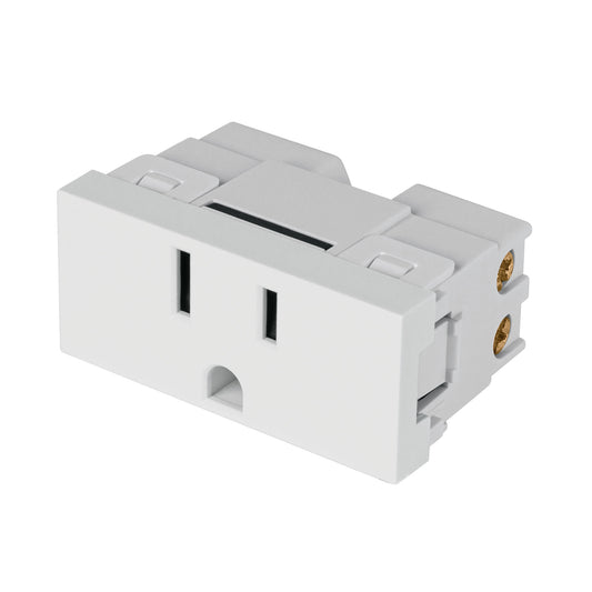 Contacto aterrizado blanco de 1 módulo, línea Lisboa Caja con 12, 47947