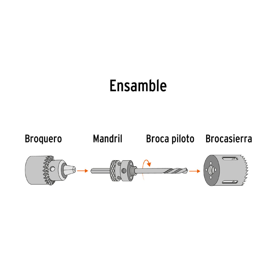 Brocasierra bimetálica 1-1/4', Truper Expert Caja con 3, 18092