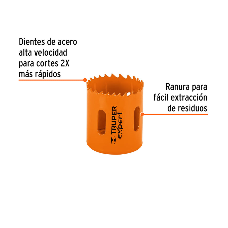 Brocasierra bimetálica 1-3/4', Truper Expert Caja con 3, 18096