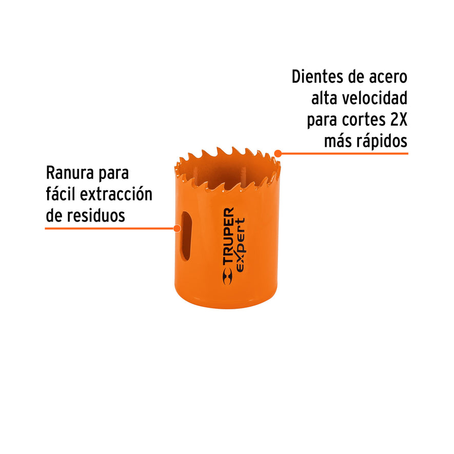 Brocasierra bimetálica 1-9/16', Truper Expert Caja con 3, 18095
