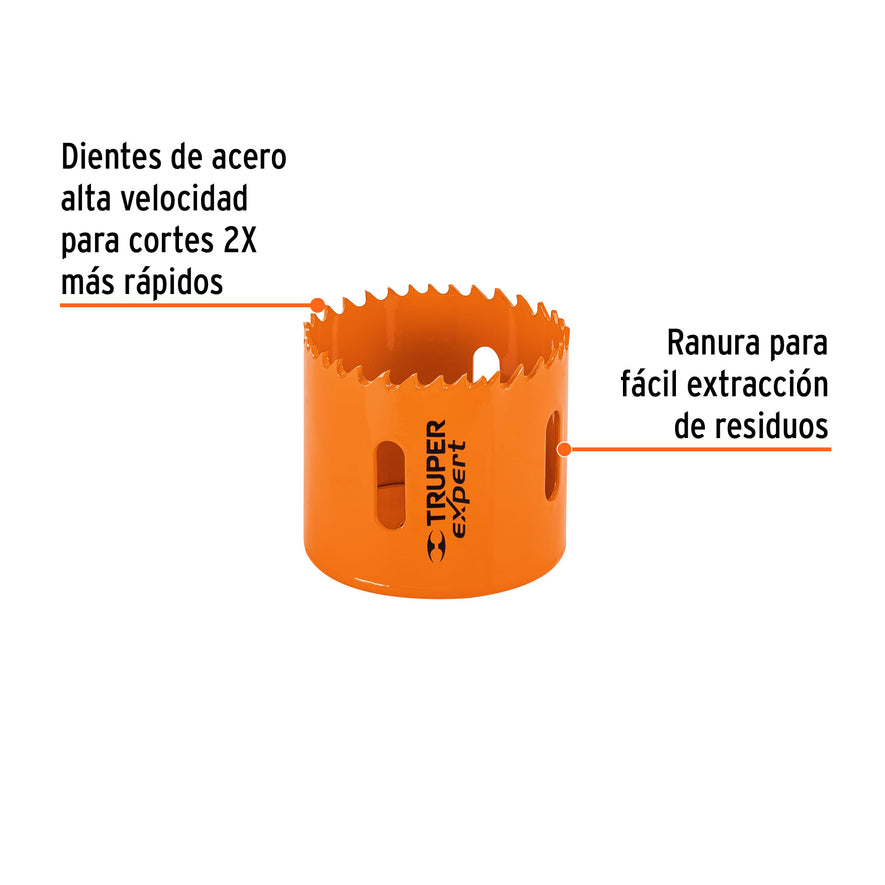 Brocasierra bimetálica 2-1/4', Truper Expert Caja con 3, 18099