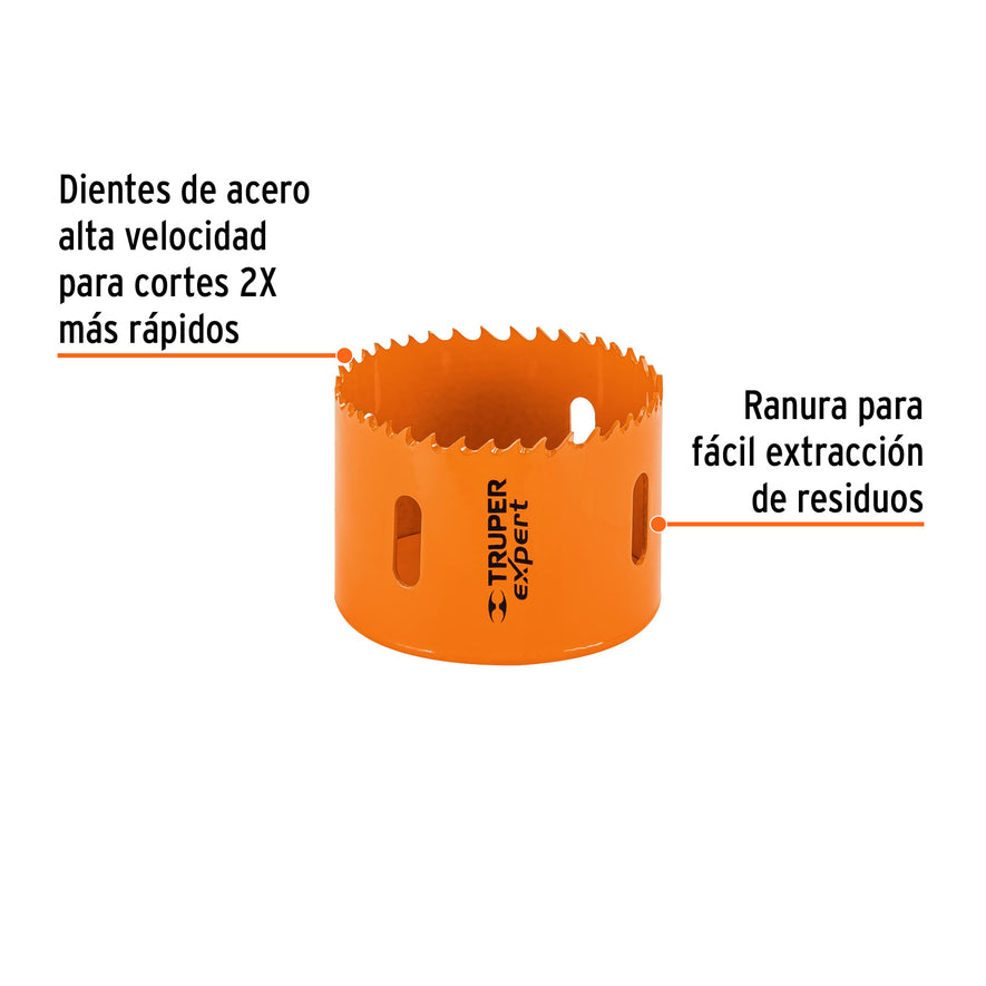 Brocasierra bimetálica 2-3/4', Truper Expert Caja con 3, 18120