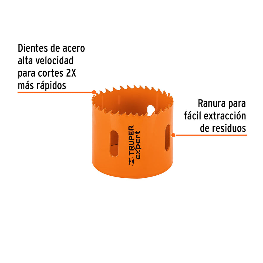 Brocasierra bimetálica 2-3/8', Truper Expert Caja con 3, 18118
