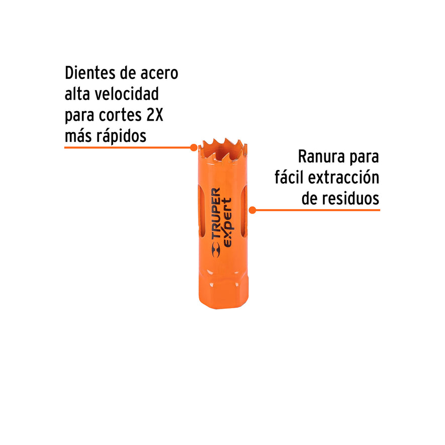 Brocasierra bimetálica 3/4', Truper Expert Caja con 3, 18086
