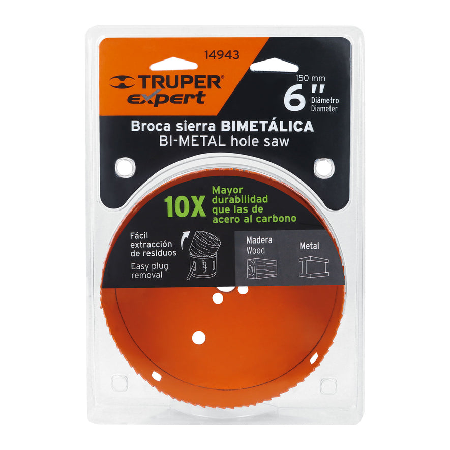Brocasierra bimetálica 6', Truper Expert Caja con 3, 14943