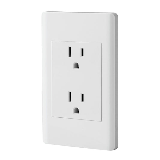 Placa armada blanca contacto dúplex 3 módulos, Lisboa Caja con 12, 47969