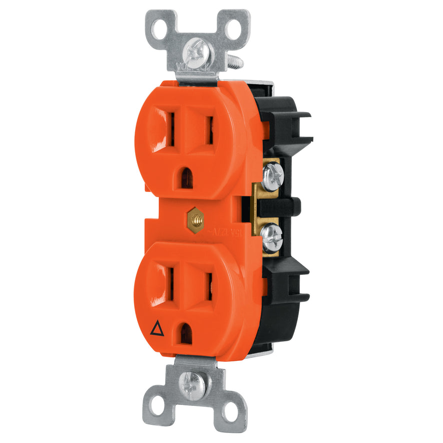 Contacto dúplex, tierra aislada, 15 A, línea standard Caja con 10, 46105