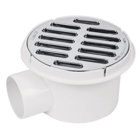 Coladera de ABS salida lateral y rejilla 5', 1/4 de vuelta Caja con 4, 49618