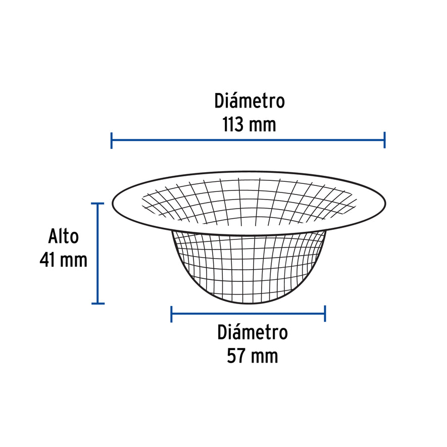Canastilla malla 3/4' inox para fregadero, Foset Caja con 15, 45304