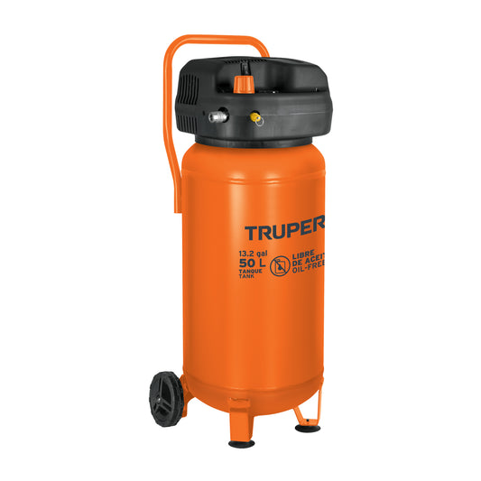 Compresor libre de aceite compacto 50L, 3HP 127V Truper, 13847