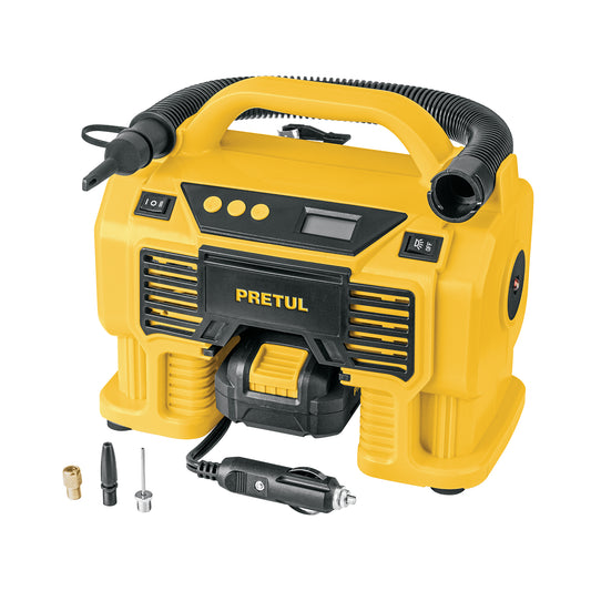 Inflador/soplador para auto, 20V, 1 batería 2Ah, PRETUL, 29073