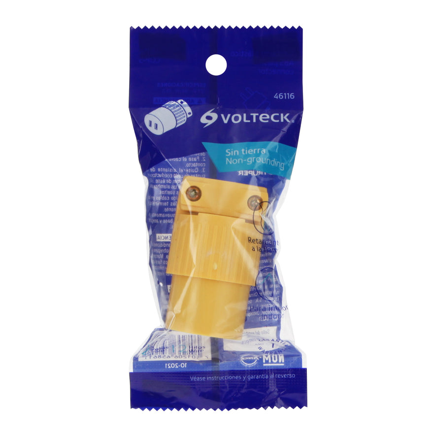 Contacto industrial plástico polarizado, Volteck Caja con 10, 46116