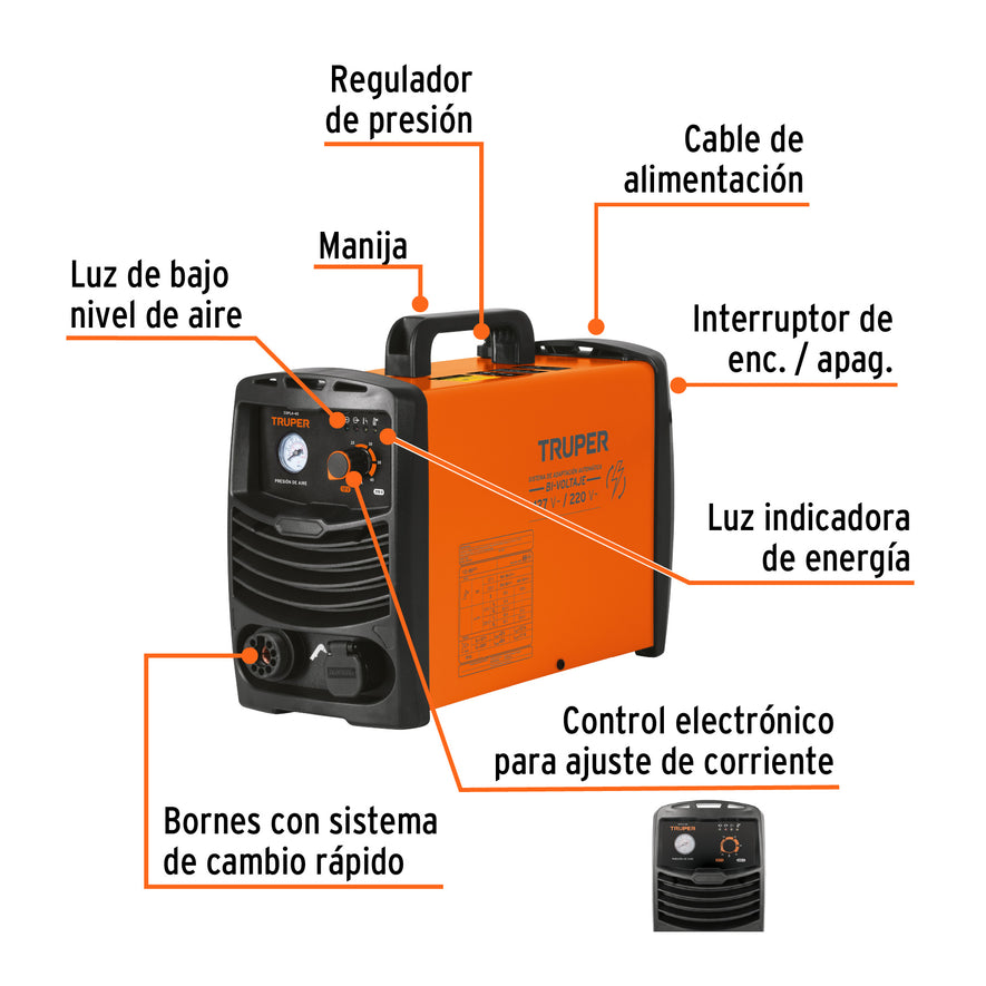 Cortadora de plasma de 40 A, Truper, 17335