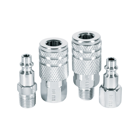 Juego de 2 conectores y 2 coples para compresor, Pretul Caja con 6, 27020