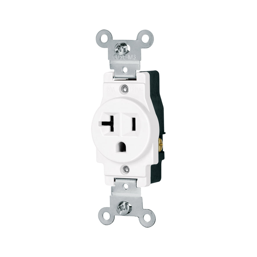 Contacto sencillo, 2 polos 3 hilos, 20 A, Standard, blanco Caja con 10, 47730