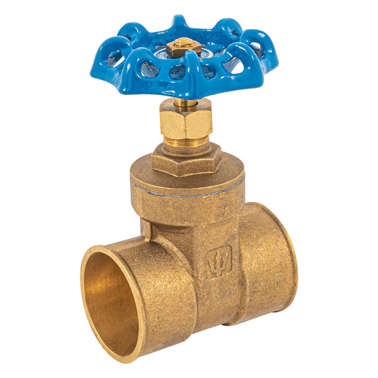 Válvula de compuerta de latón soldable de 1 1/2', Foset Caja con 6, 49027