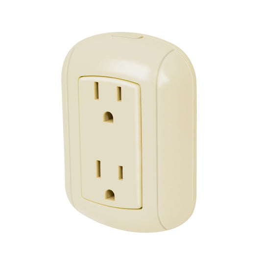 Contacto de sobreponer dúplex 2 polos+ tierra, ABS, Volteck Caja con 10, 47350