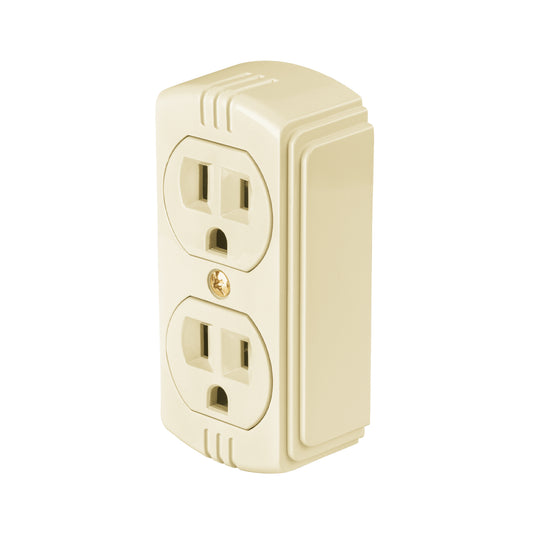 Contacto de sobreponer dúplex 2 polos+tierra, granel, Basic Caja con 10, 29071