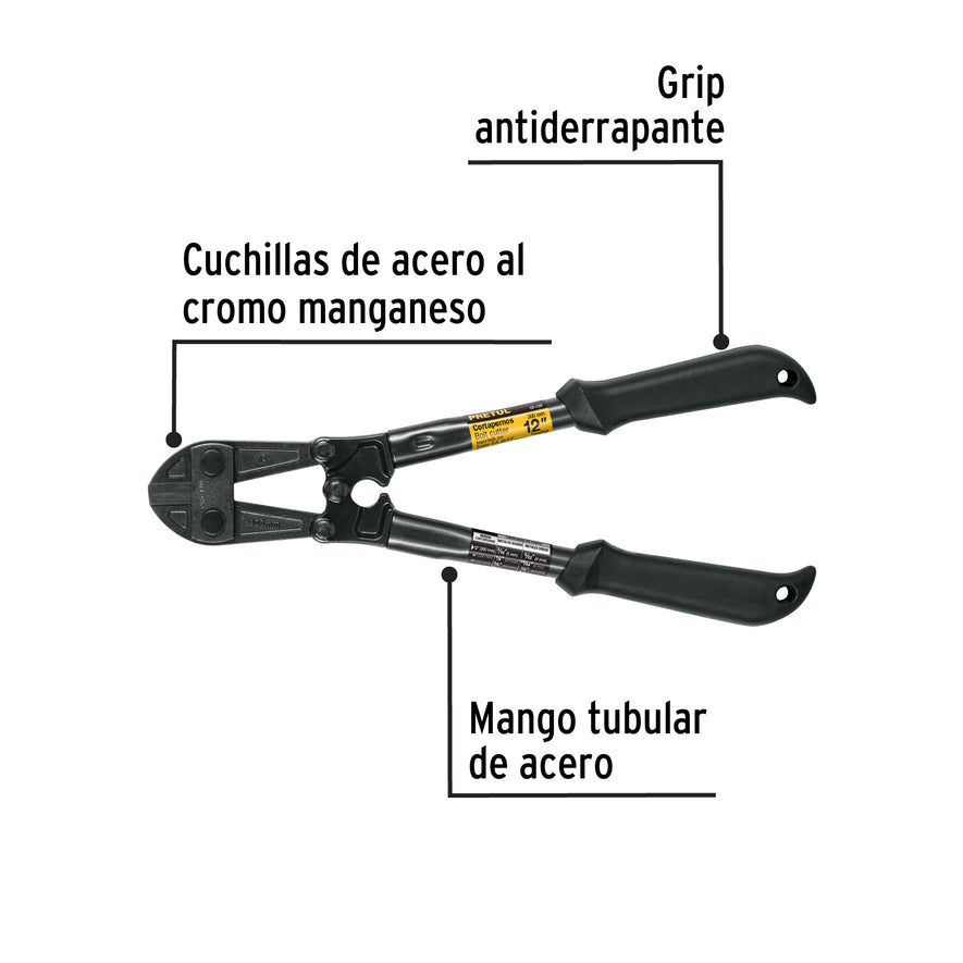 Cortapernos 12', mango tubular, PRETUL Caja con 2, 20944