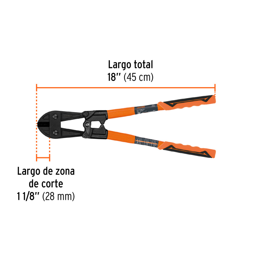 Cortapernos 18', profesional, TRUPER Caja con 2, 12832