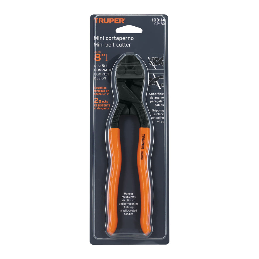 Cortapernos 8', profesional, a una mano, TRUPER Caja con 3, 103114