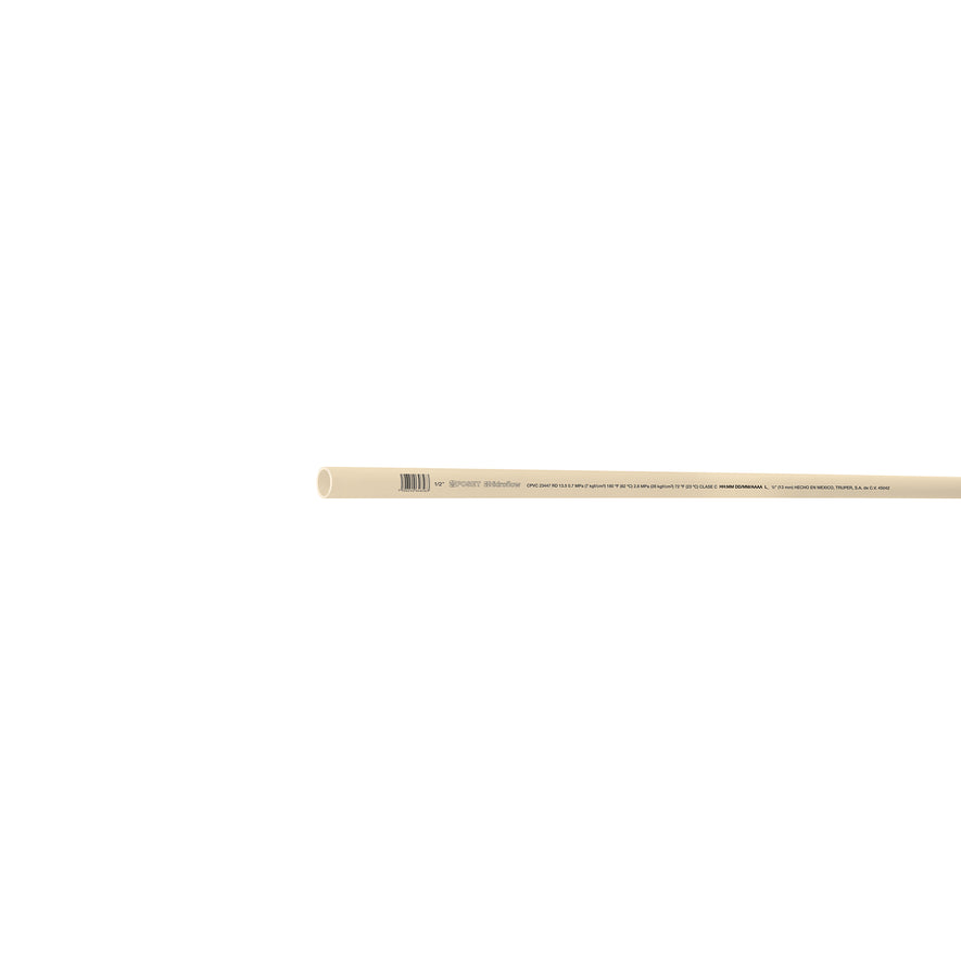 Tubo de 1/2' de CPVC hidráulico RD 13.5 de 3 m, Foset Caja con 10, 45042