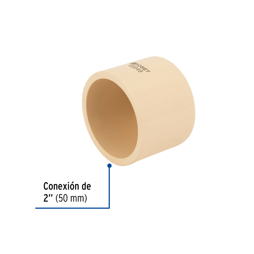 Tapon de CPVC 2', Foset Caja con 4, 48949