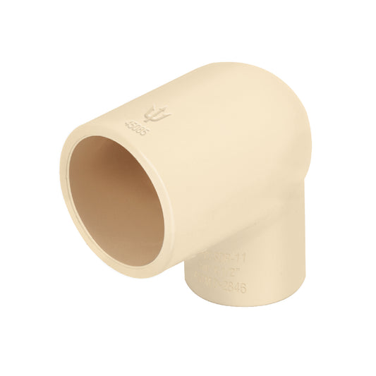 Codo reducción 90° de CPVC de 3/4' x 1/2', Foset Caja con 10, 45085