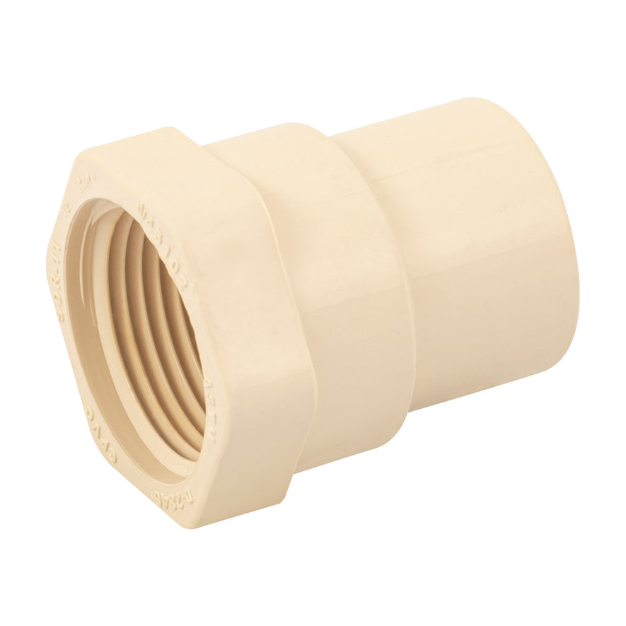 Conector hembra de CPVC 3/4', Foset Caja con 20, 45102