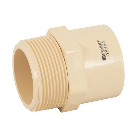 Conector macho CPVC 1-1/2', Foset Caja con 4, 48954