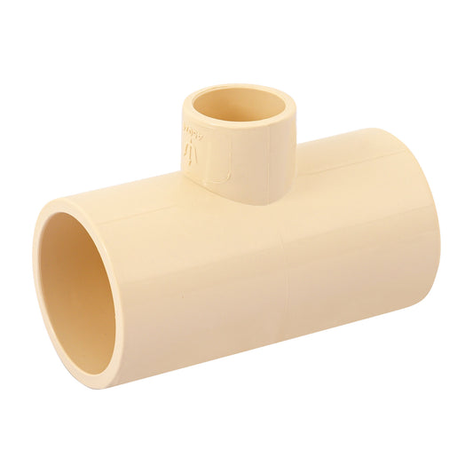 Tee reducida central de CPVC 1' x 1' x 1/2', Foset Caja con 10, 45074