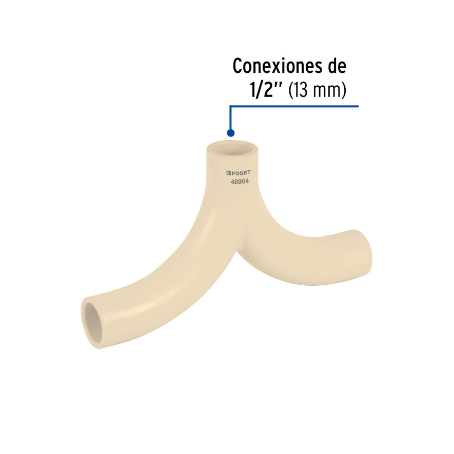 Mezclador tipo bigote de CPVC 1/2', Foset Caja con 10, 48904