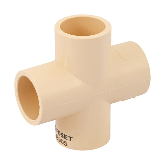 Cruz de CPVC 1/2', Foset Caja con 10, 48905