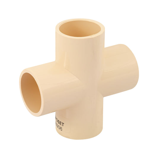 Cruz de CPVC 3/4', Foset Caja con 10, 48906