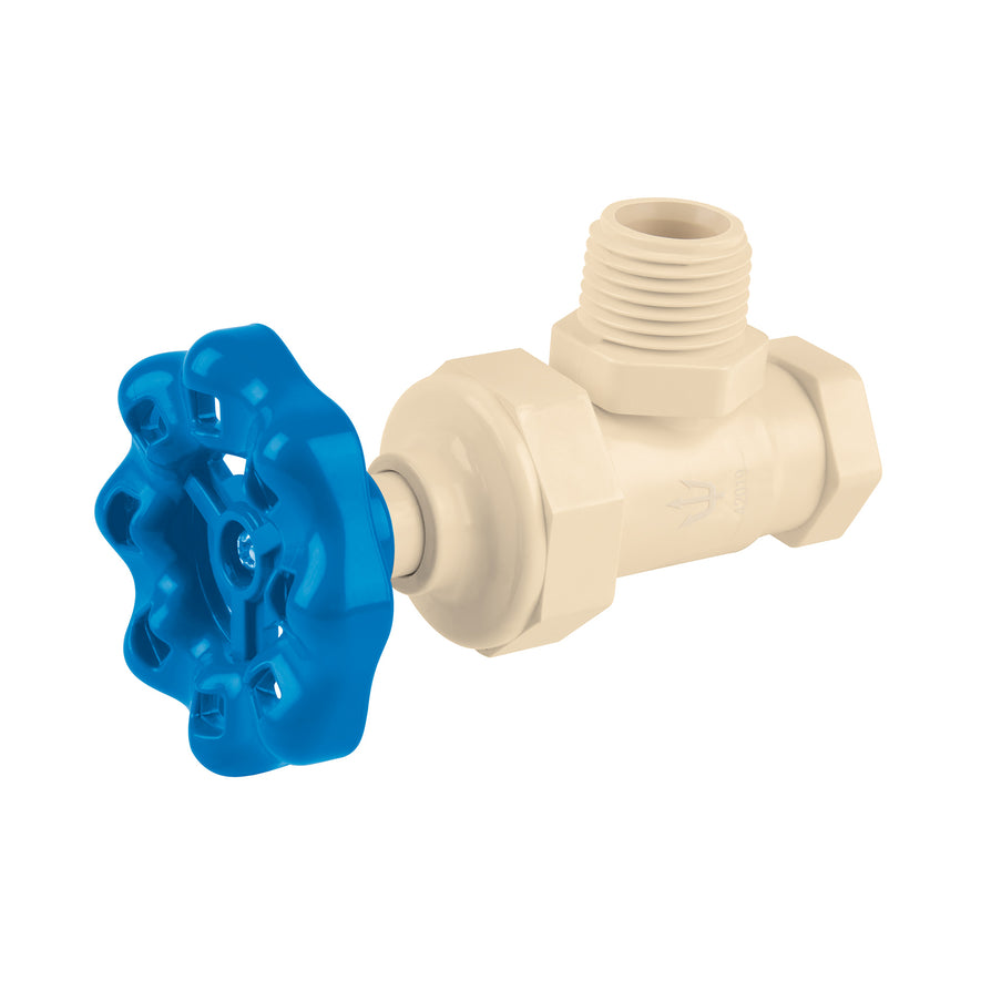 Llave angular de CPVC 1/2' maneral volante, Foset Caja con 5, 42019