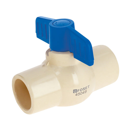Válvula de esfera de CPVC 1', Foset Caja con 10, 45049