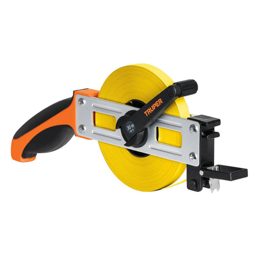 Cinta métrica larga 30 m, metálica, tipo cruceta, TRUPER Caja con 2, 12648