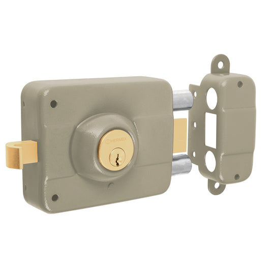 Cerradura sobreponer der 2 barras clásica, llave tradicional, 43482