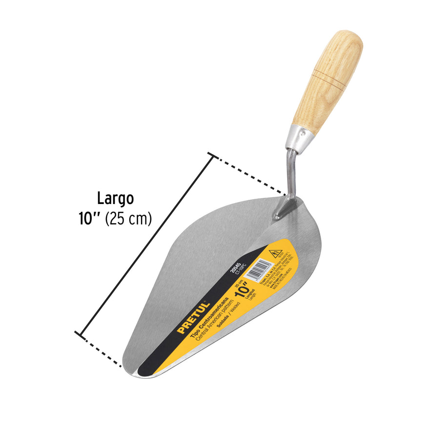 Cuchara para albañil 10' tipo centroamericana, Pretul Caja con 6, 20545