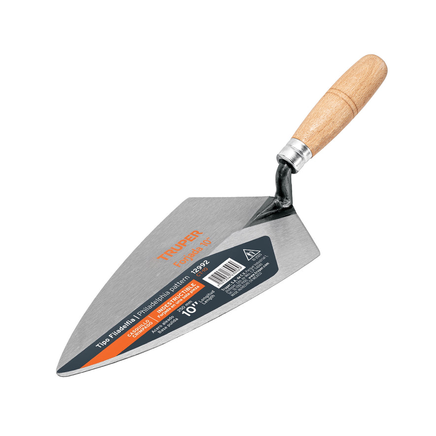 Cuchara para albañil 10' forjada tipo Filadelfia, TRUPER Caja con 3, 12992
