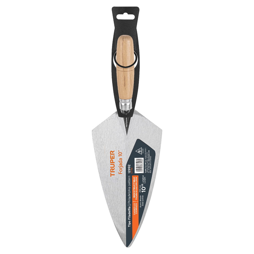 Cuchara para albañil 10' forjada tipo Filadelfia, TRUPER Caja con 3, 12992