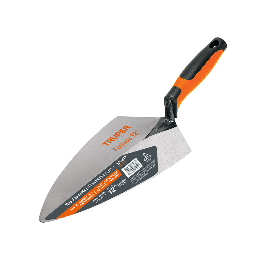 Cuchara p/ albañil 12' forjada tipo Filadelfia, Comfort Grip Caja con 3, 102617